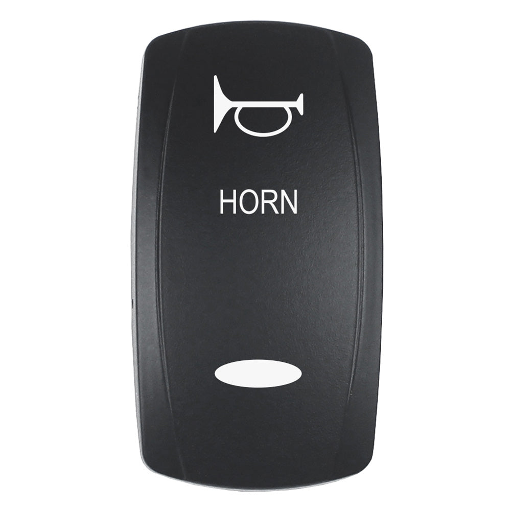 Pacer EV2LE-HRN Pacer Actuator - 'HORN' f/V Series Contura Switches - Black - Laser Etched (Top/Bottom Light)