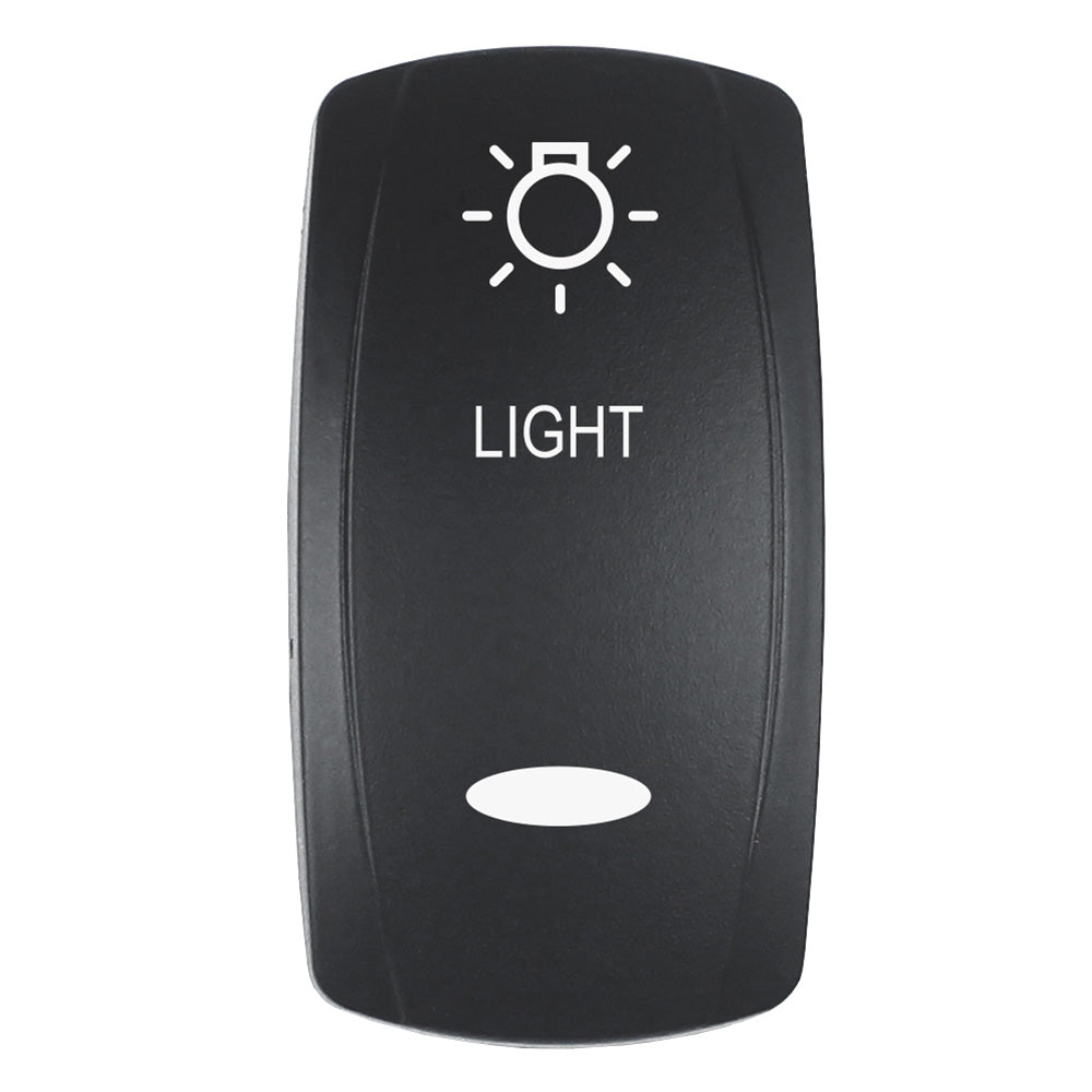 Pacer EV2LE-LT Pacer Actuator - 'LIGHT' f/V Series Contura Switches - Black - Laser Etched (Top/Bottom Light)