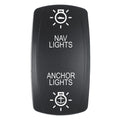 Pacer Actuator - 'NAV/ANC' f/V Series Contura Switches - Black - Laser Etched (Top/Bottom Light)