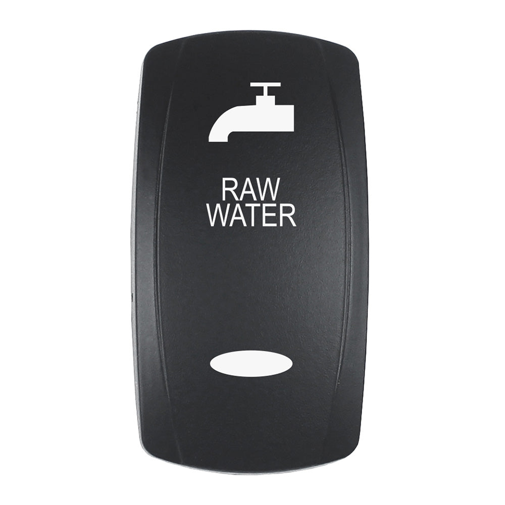Pacer EV2LE-RAW Pacer Actuator - 'RAW WATER' f/V Series Contura Switches - Black - Laser Etched (Top/Bottom Light)