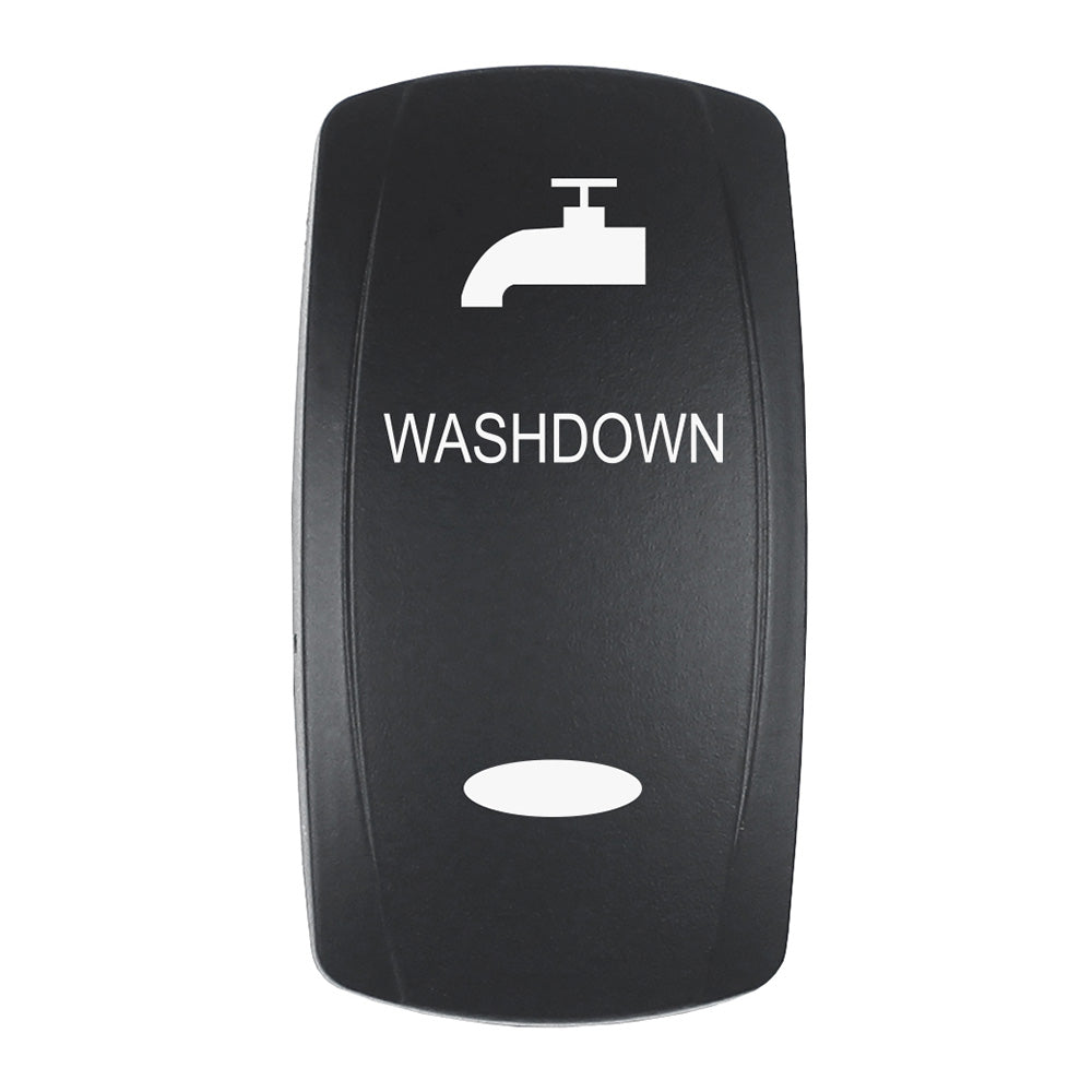 Pacer EV2LE-WSHDWN Pacer Actuator - 'WASHDOWN' f/V Series Contura Switches - Black - Laser Etched (Top/Bottom Light)
