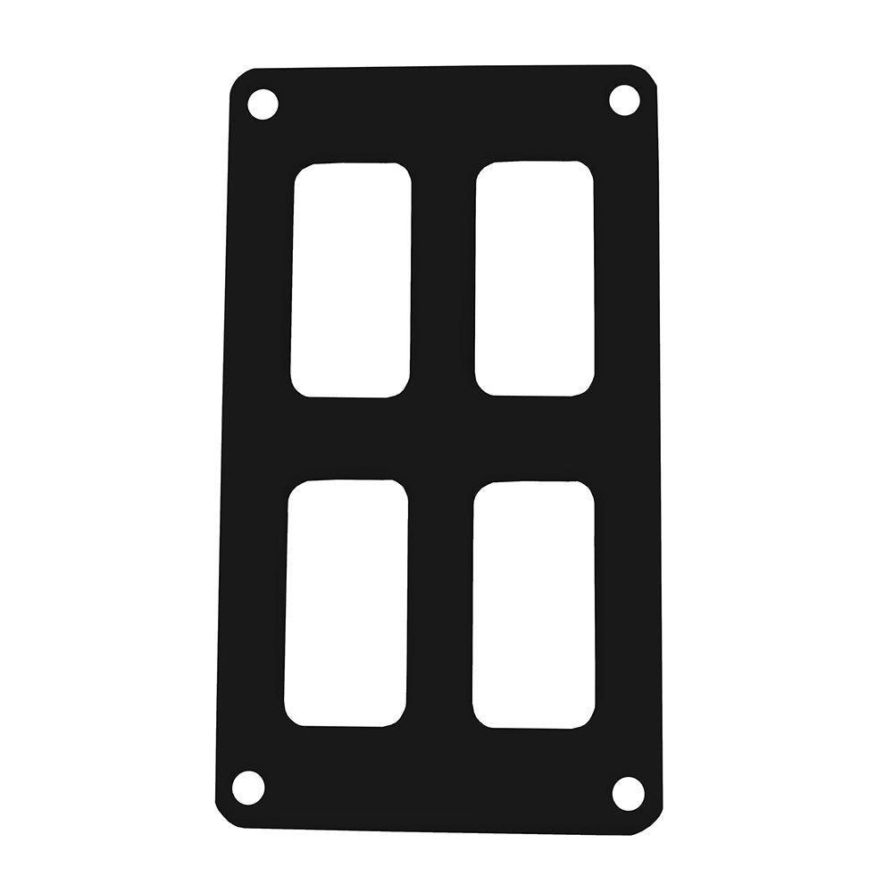 Pacer PSC-22-BK Pacer Switch Panel - 2 Switch &amp; 2 Row - 3" x 4.75" - Black Powder Coated Aluminum