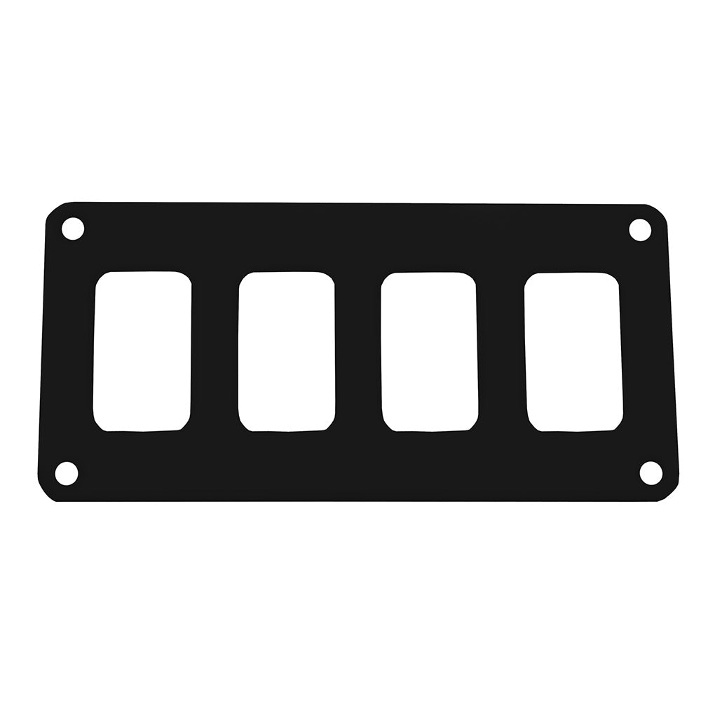 Pacer PSC-41-BK Pacer Switch Panel - 4 Switch &amp; 1 Row - 5.5" x 2.75" - Black Powder Coated Aluminum