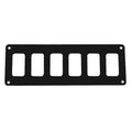 Pacer Switch Panel - 6 Switch & 1 Row - 8" x 2.75" - Black Powder Coated Aluminum