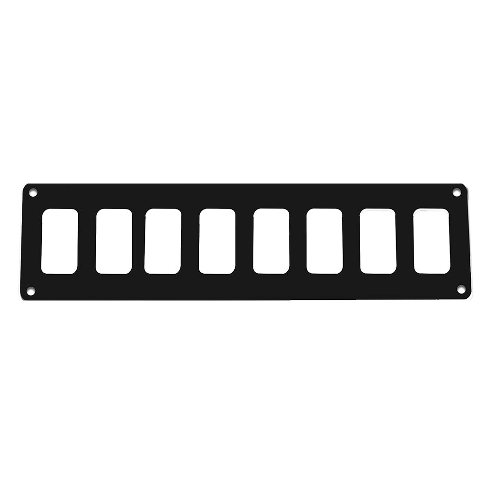 Pacer PSC-81-BK Pacer Switch Panel - 8 Switch &amp; 1 Row - 12.5" x 2.75" - Black Powder Coated Aluminum
