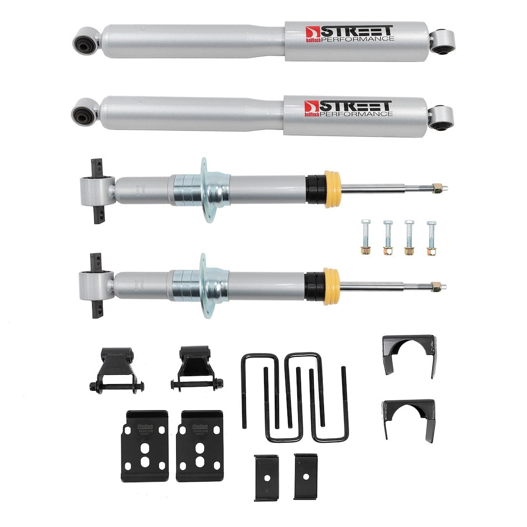 Belltech Suspension 1055SP [1055SP]BT Lowering Kit.Belltech 2021+ Ford F-150 4WD 1in to 3.5in Front 7.5in Drop Rear Lowering Kit