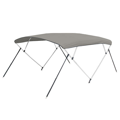 Carver 3 Bow 5487U Bimini Top with Boot - Cadet Grey Acrylic