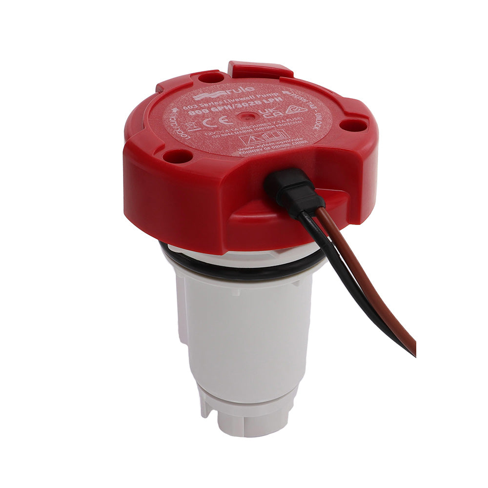 Rule 66DR Rule 800 GPH Livewell Pump Replacement Motor Cartridge