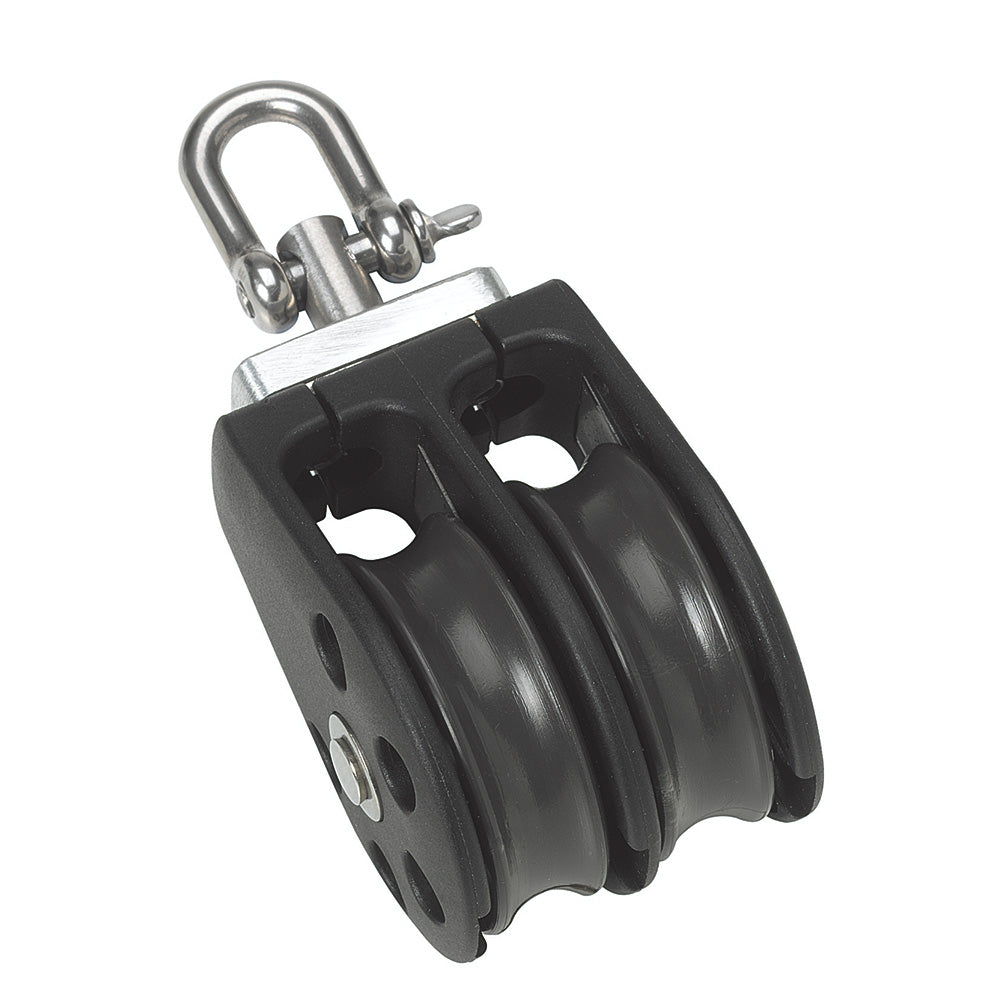 Barton Marine N03230 Barton Marine Size 3 45mm Plain Bearing Pulley Block Double w/Swivel