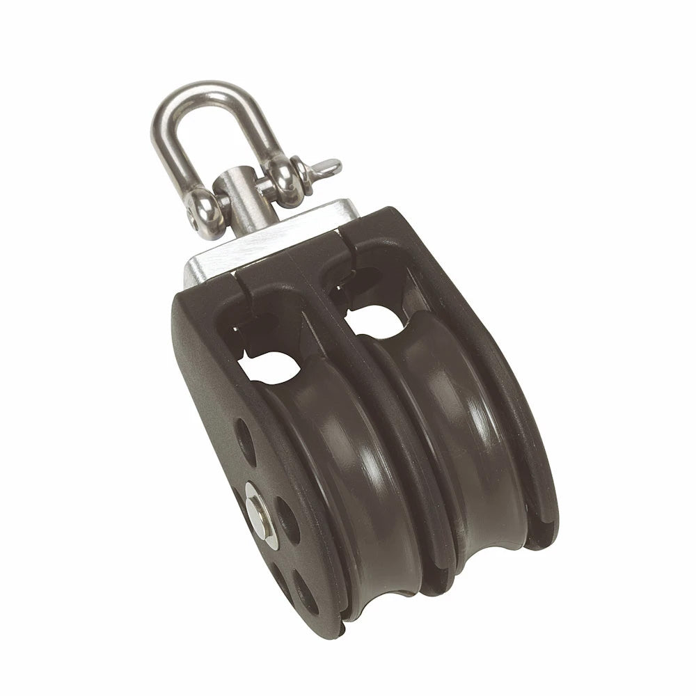 Barton Marine N01230 Barton Size 1 30mm Plain Bearing Pulley Block Double w/Swivel