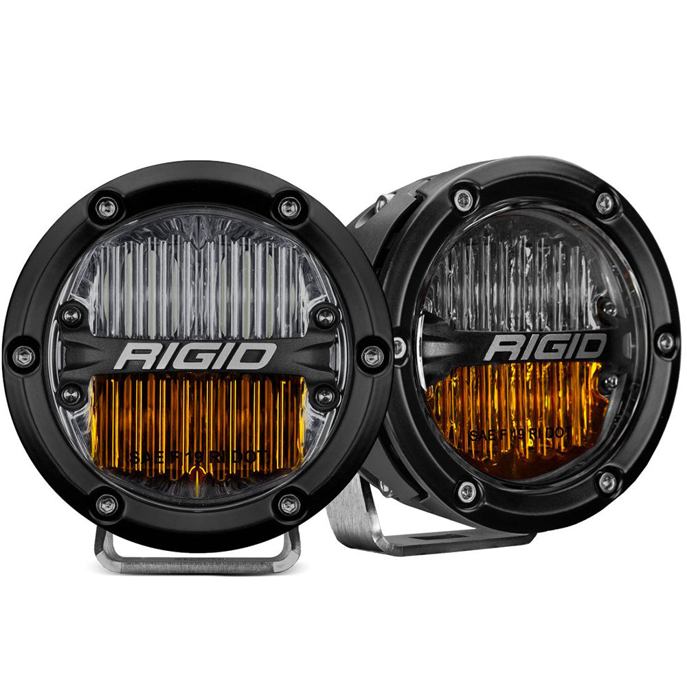 RIGID Industries 36122 RIGID Industries 360-Series 4" LED SAE Fog Beam - Yellow/White - Set of 2