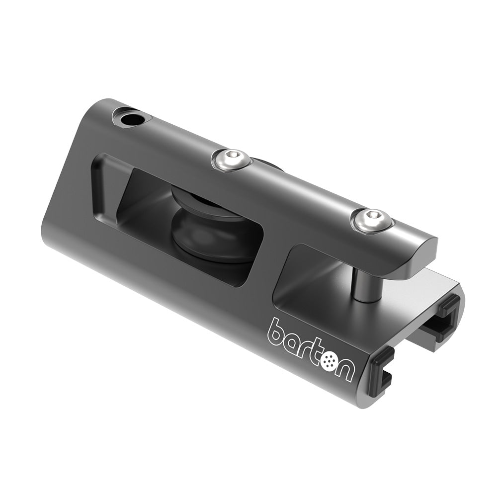 Barton Marine 32221GTB Barton 32mm End Stop &amp; Becket Genoa Car Track - Black