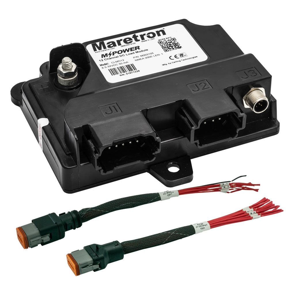 Maretron CLMD12-R Maretron MPower 12 Channel DC Load Module NMEA 2K w/12" Pigtail Adapter Cable for J1 &amp; J2 Connectors