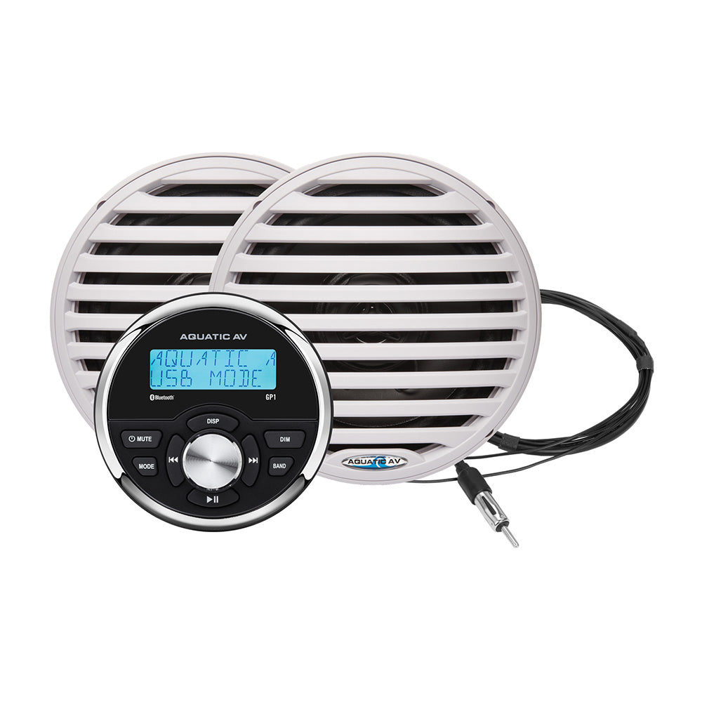 Aquatic AV GP100W Aquatic AV GP1 Gauge Stereo &amp; Economy 6.5" Speakers - White (Pair)