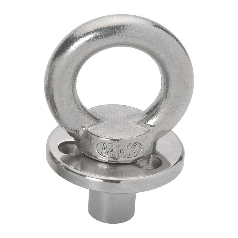 Barton Marine 60362 Barton Deck Plate w/Fixing &amp; Eye w/Blanking Plug - M12 Eye
