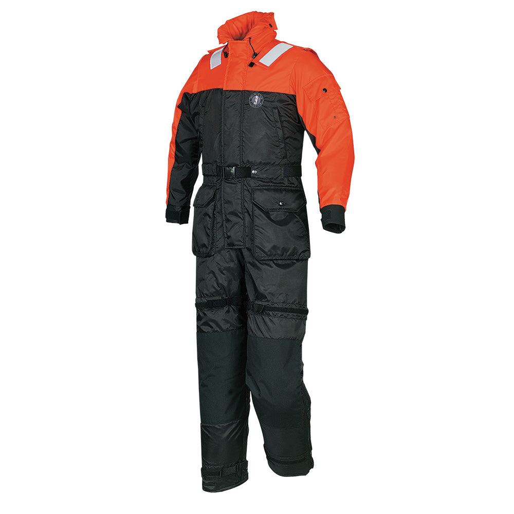 Mustang Deluxe Anti-Exposure Coverall & Worksuit GS Version - Orange/Black - Large