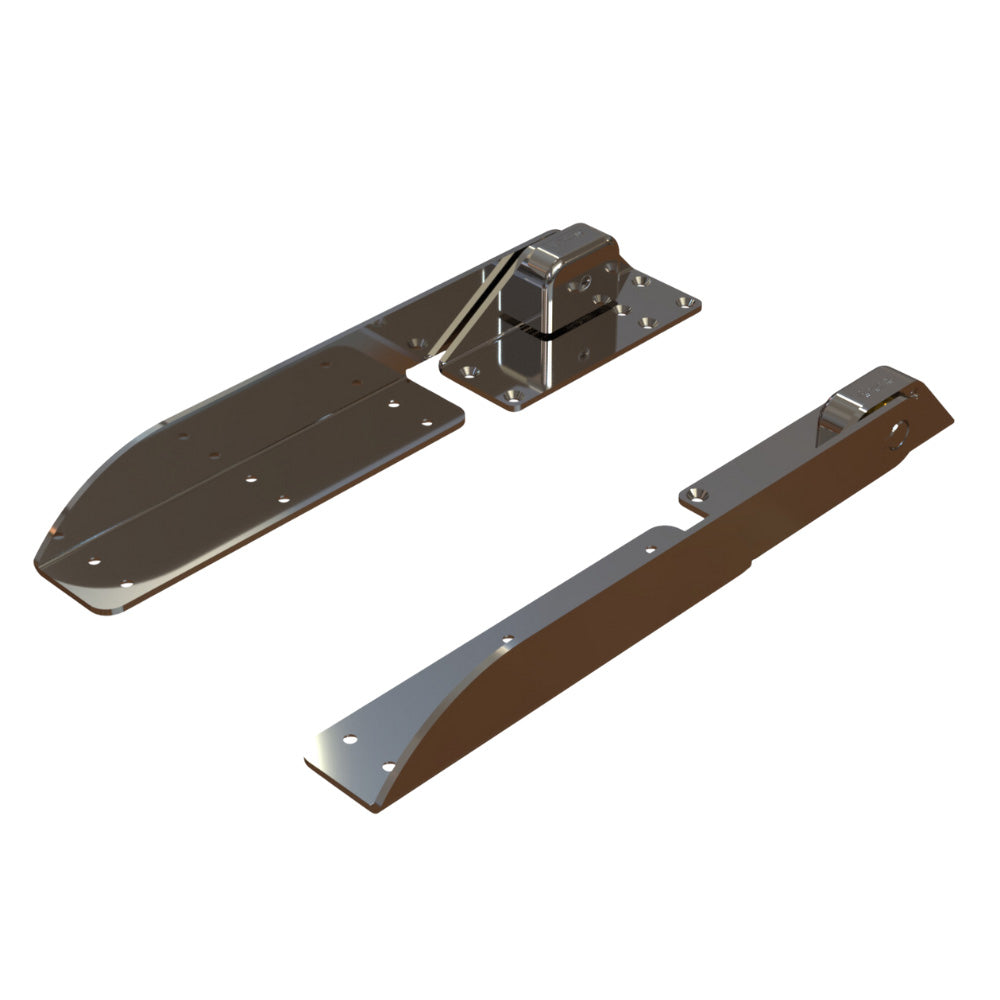 TACO Marine H25-0048 TACO Command Ratchet Hinge - 18-1/2" - 316 Stainless Steel Polished w/Hard Stop
