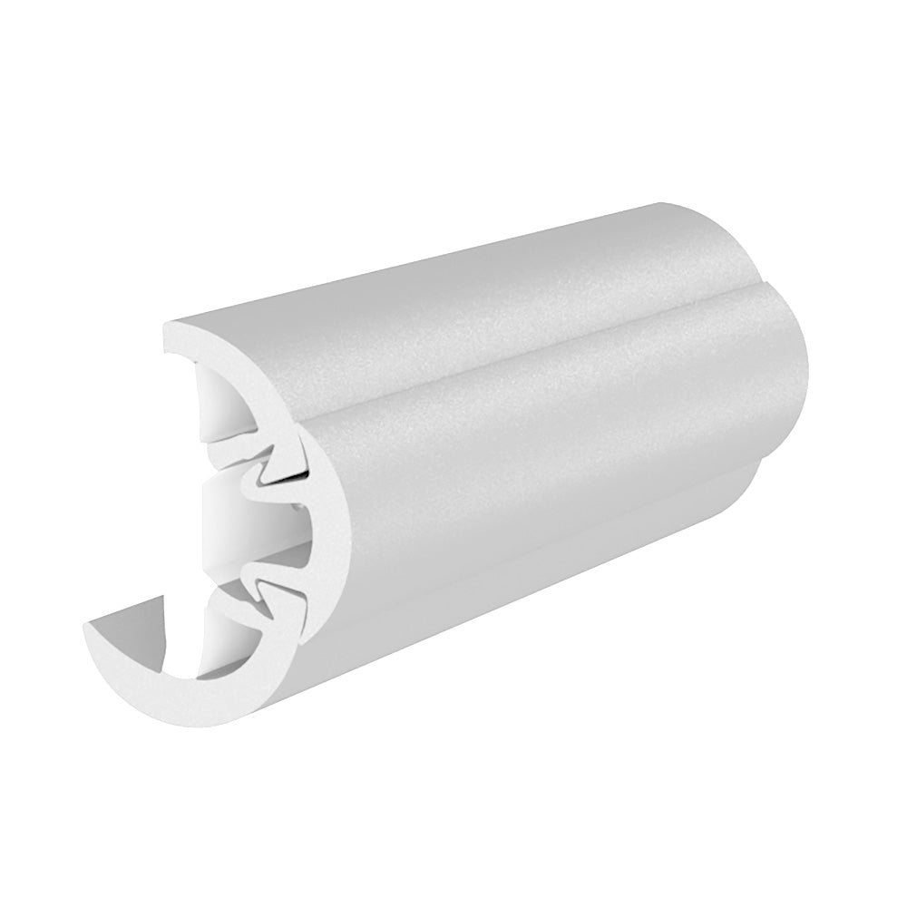 TACO Marine V11-9993WWK80-2 TACO SuproFlex Rub Rail Kit w/Flex Vinyl Overlay Insert - 2"H x 1-1/4"W x 80'L - White w/White Insert