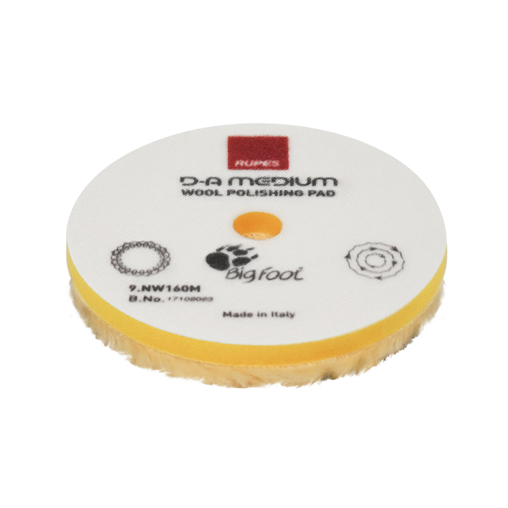 RUPES 9.NW80M RUPES D-A Medium Wool Polishing Pad 80mm - Yellow