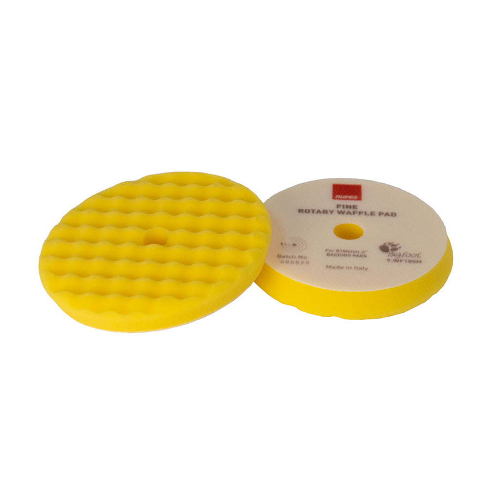 Rupes 9.WF180M Rupes 9.WF180M 180 mm Cloth hook & eye Waffle Fine Polishing Pad for Rotary Polishers - Yellow