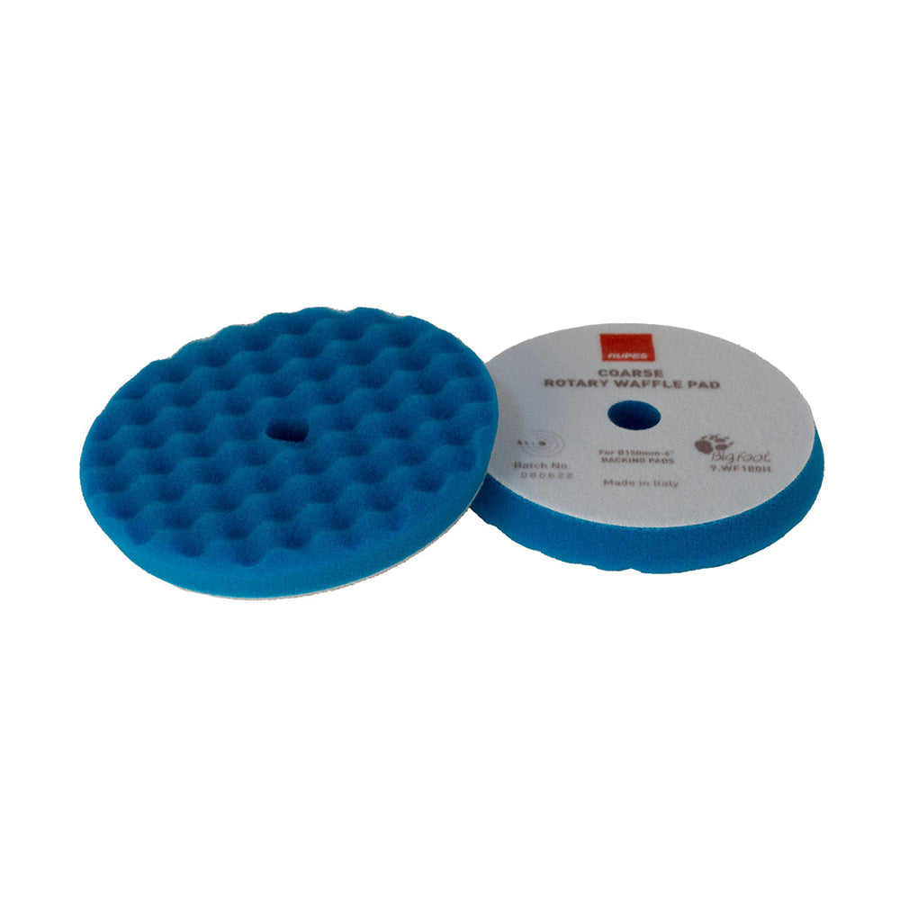 RUPES 9.WF200H RUPES Velcro Waffle Coarse Polishing Foam Pad f/Rotary Polishers 200mm - Blue