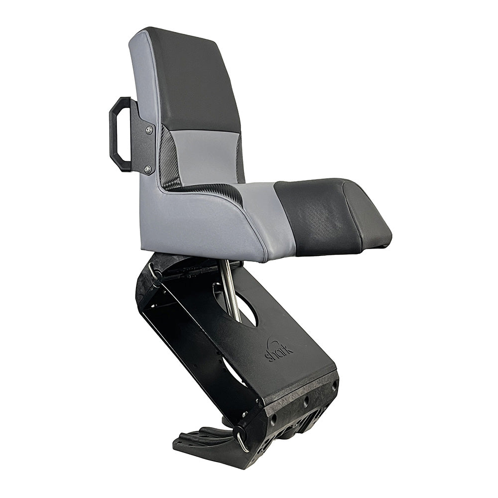 Shark Seating FEAX1000G Shark EPIC Seat w/Flex Suspension - Grey Vinyl - Regular Handle
