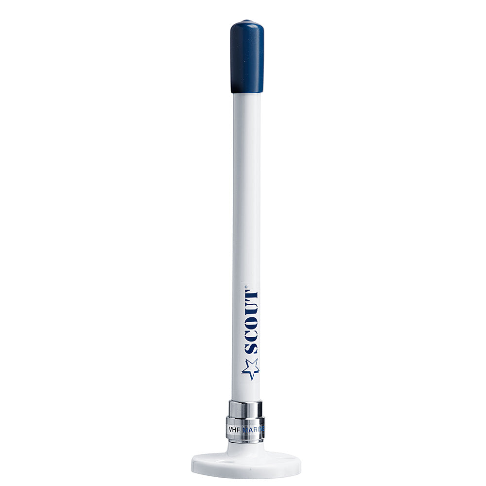 Scout PF AN NVHF00025 Scout 9" Stubby White VHF Antenna w/Quick Mount Includes 5M RG-58, Mount &amp; Integrated Connector KS-10