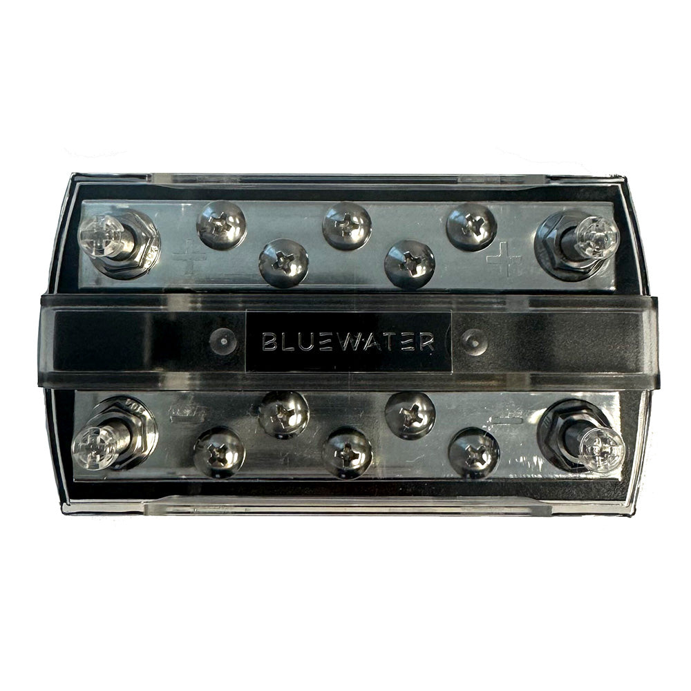 Bluewater 312700-B-022 Bluewater 10 Position 150AMP 1/4" Busbar w/Cover