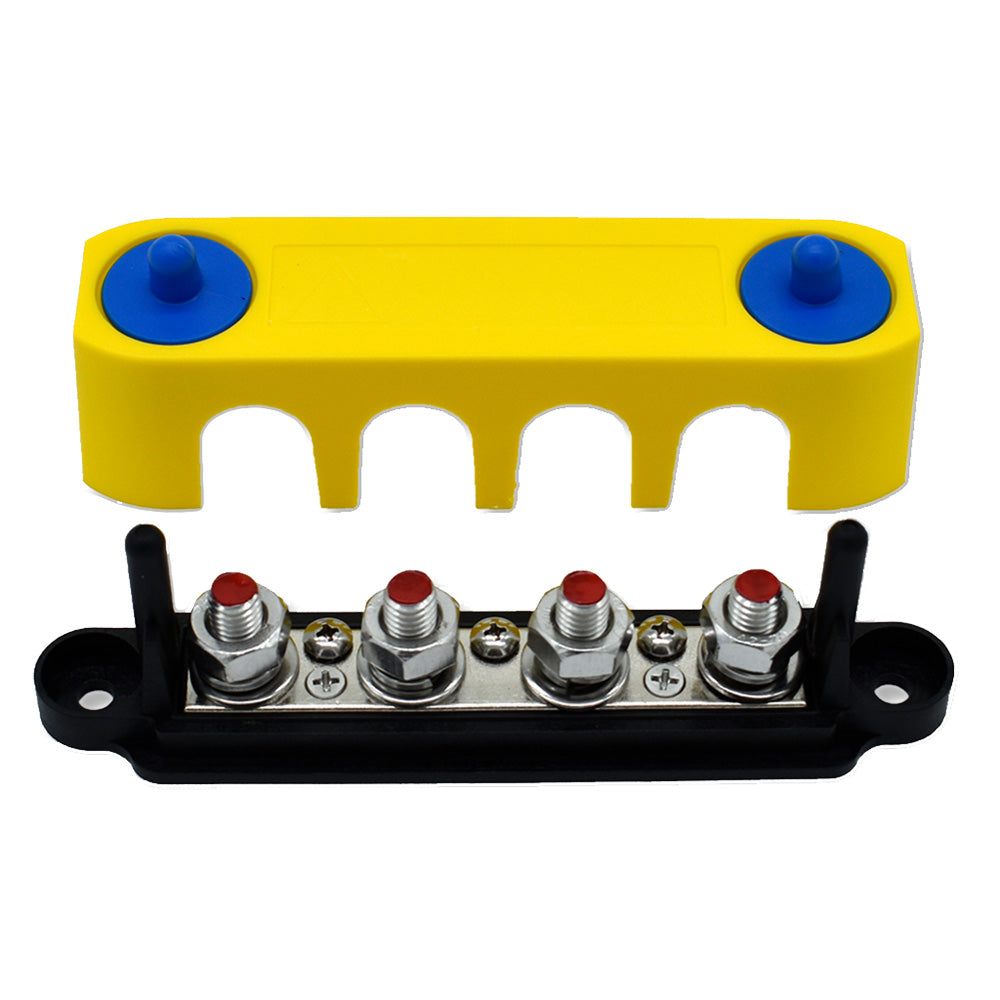 Bluewater 313738-B-023 Bluewater Common Stud 4 Gang Positive Terminal Busbar w/Cover
