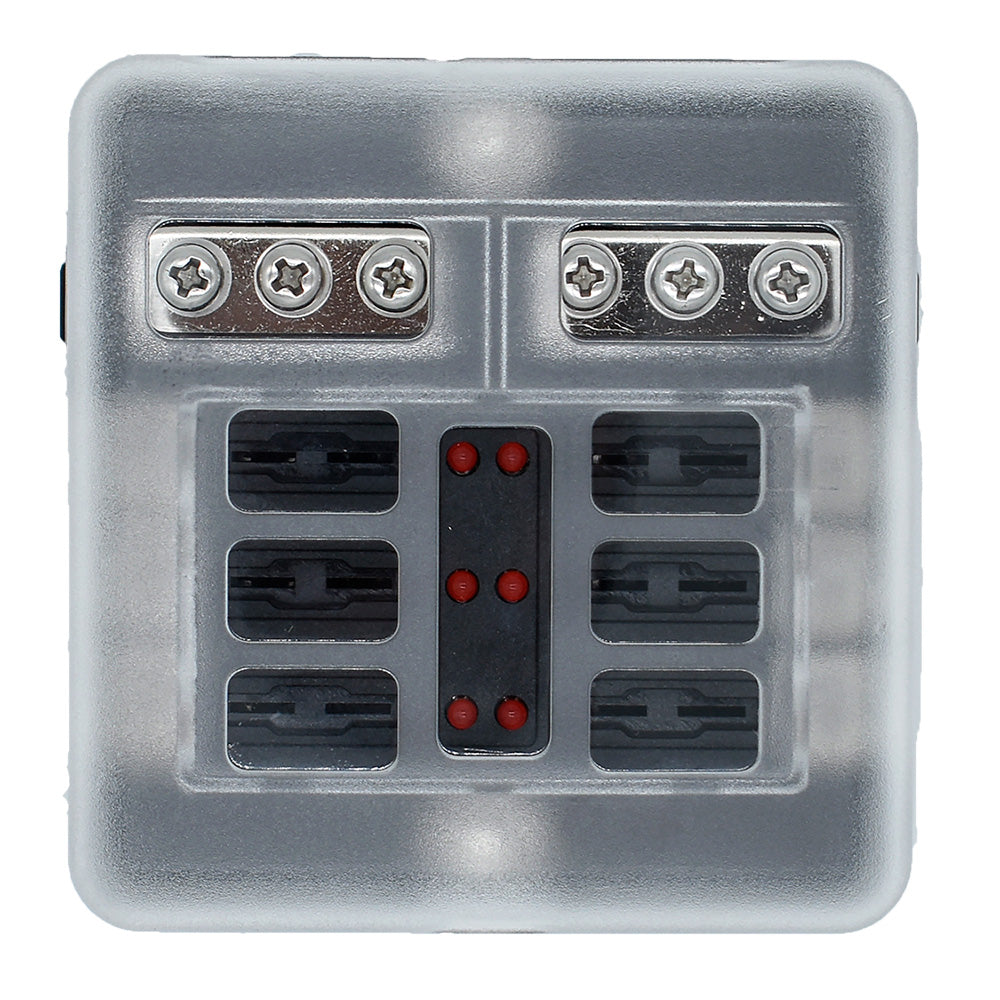 Bluewater 3200-0001-006 Bluewater 6 Position Fuse Block w/LEDs