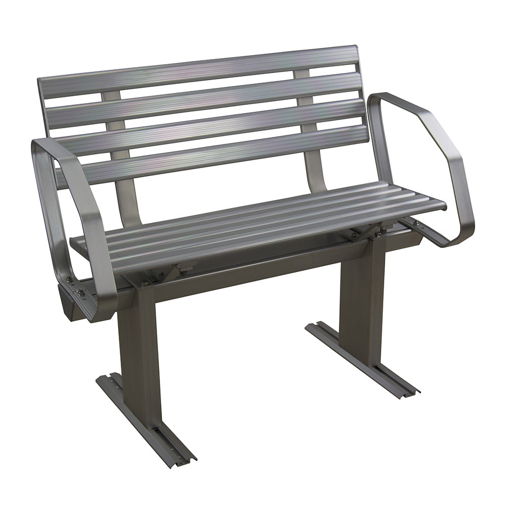 Springfield Marine 1099050-2A Springfield Aluminum Dock Bench w/Arms