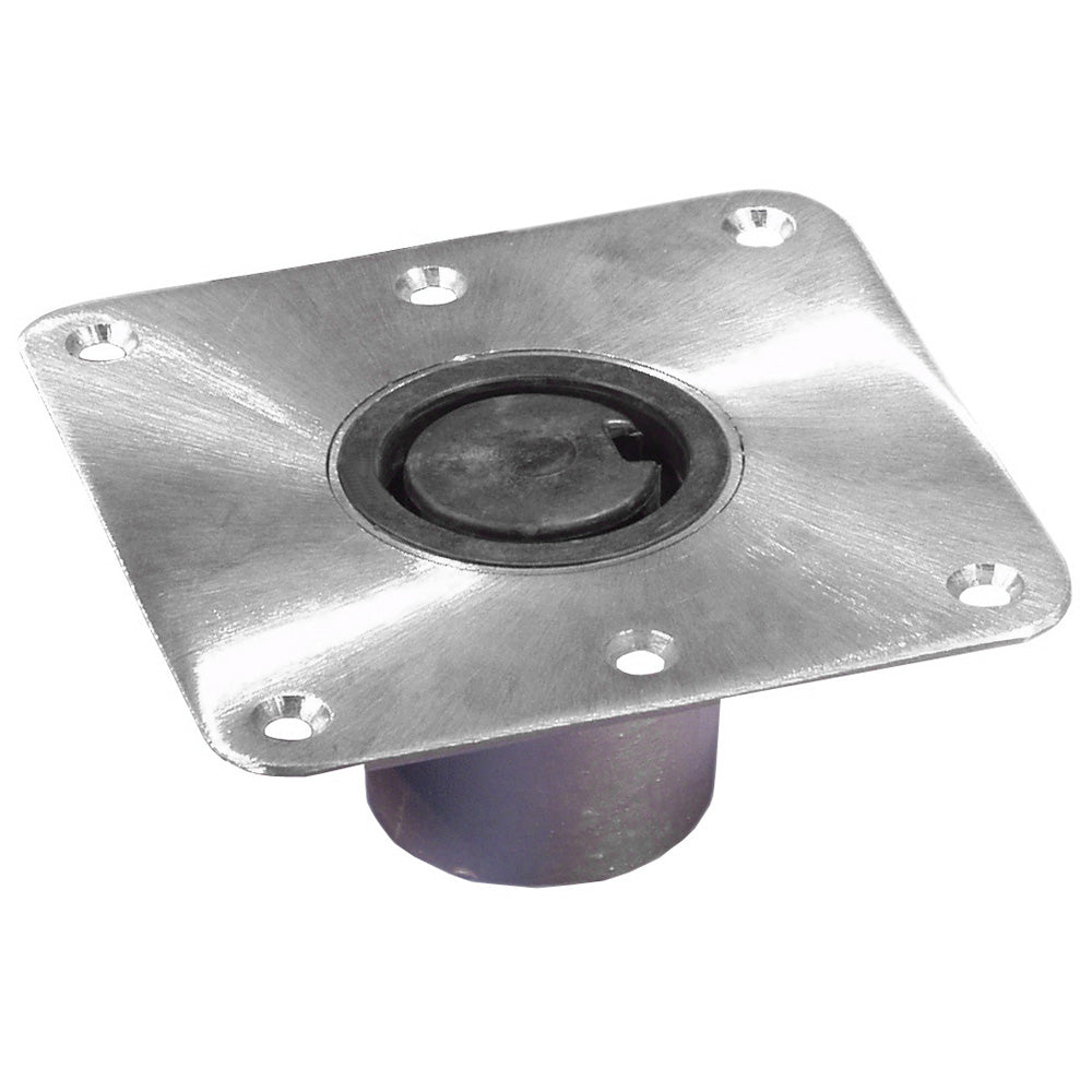 Springfield Marine 1300754-1 Springfield 2-3/8" Plug-In&trade; Stainless Steel Square Base - 7"x7"