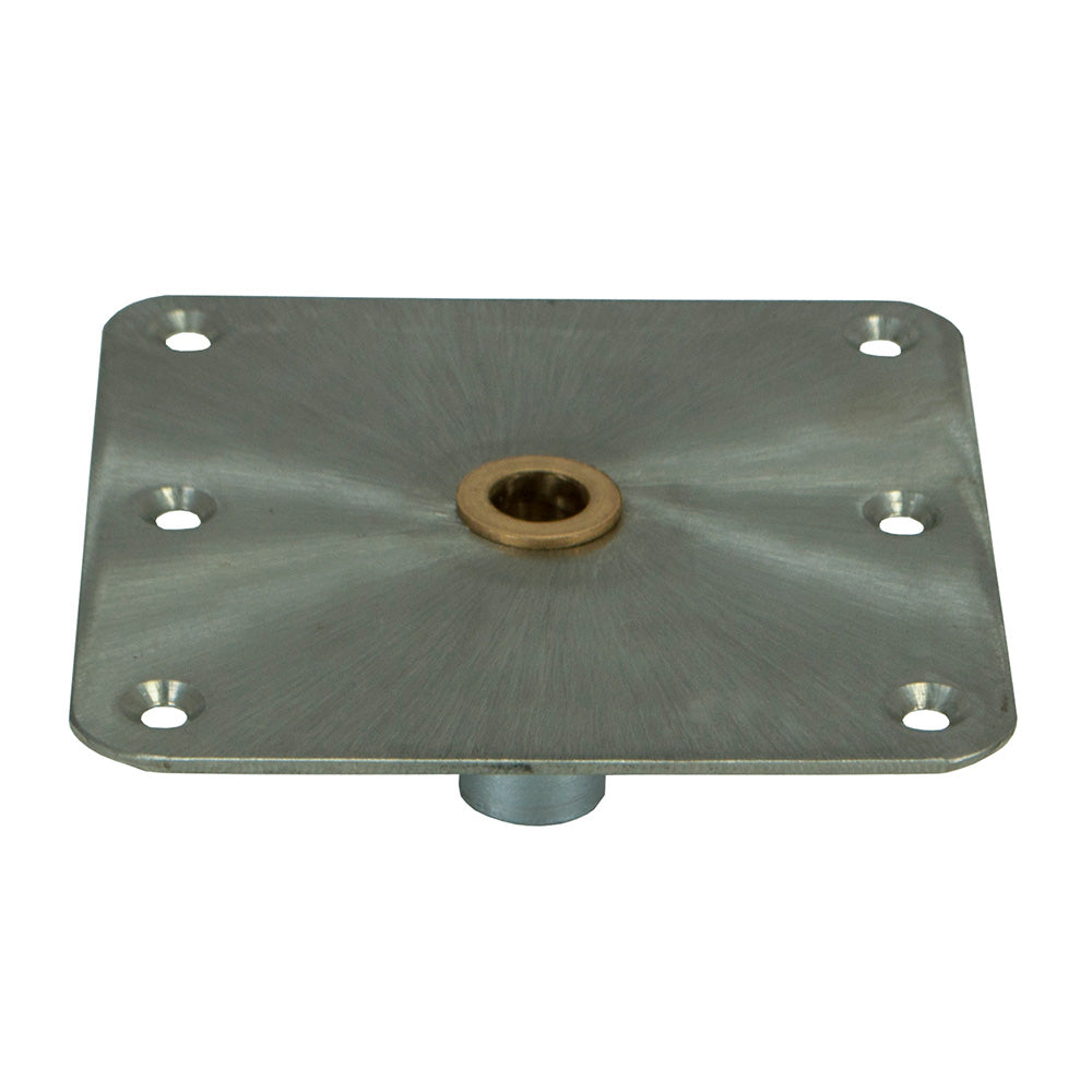 Springfield Marine 3620001-B Springfield KingPin&trade; Standard Square Steel Base w/Brass - 7"x7"