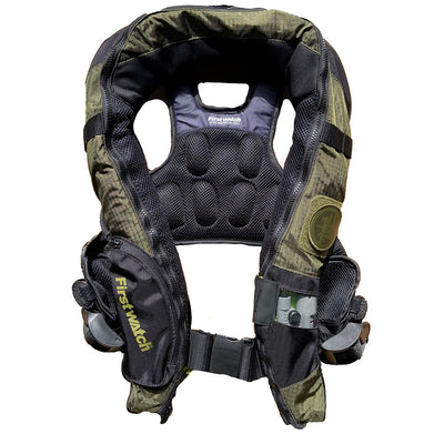 First Watch Auto/Manual Convertible 38G Inflatable PFD - Green