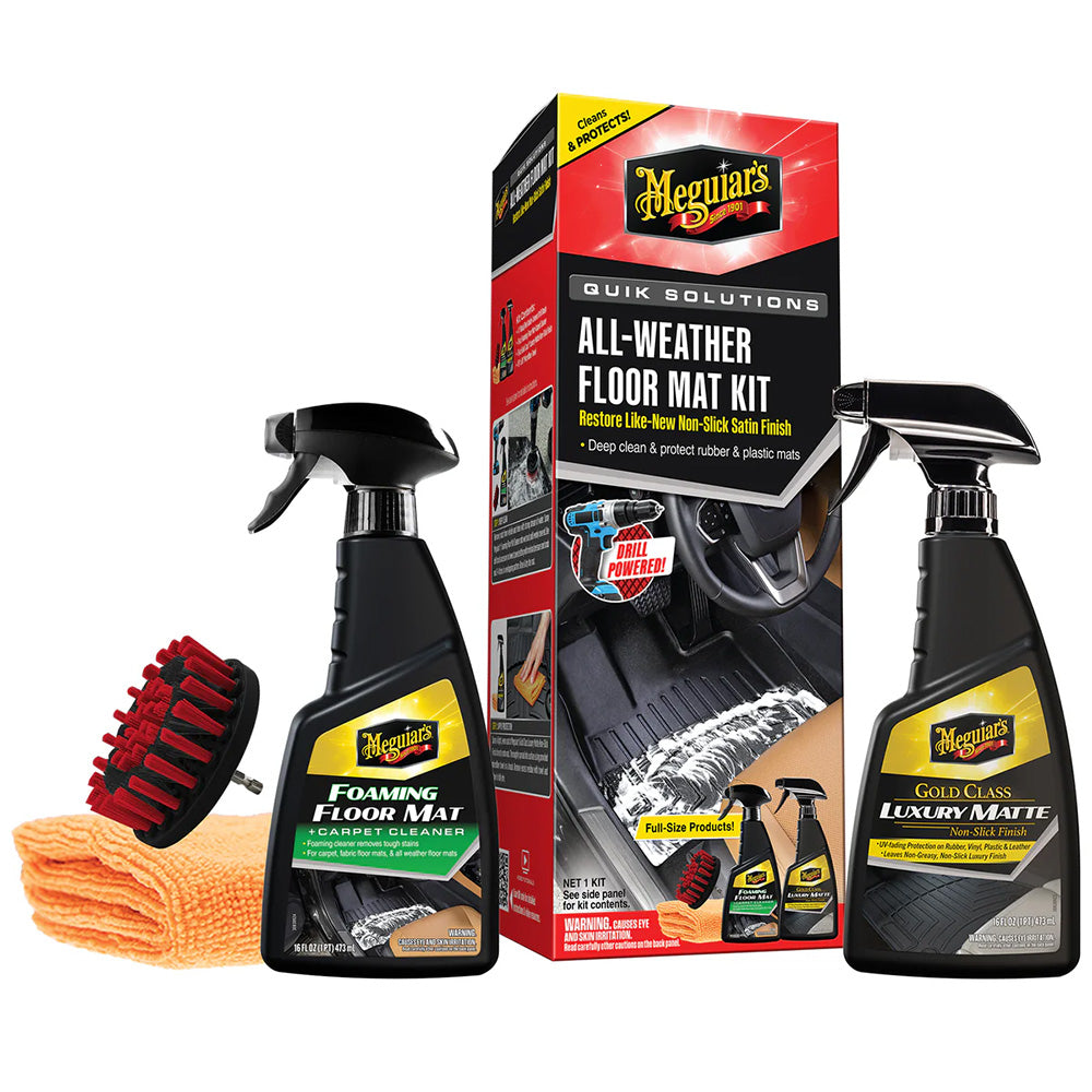 Meguiar's G55267 Meguiar's Quik Solutions All-Weather Floor Mat Kit