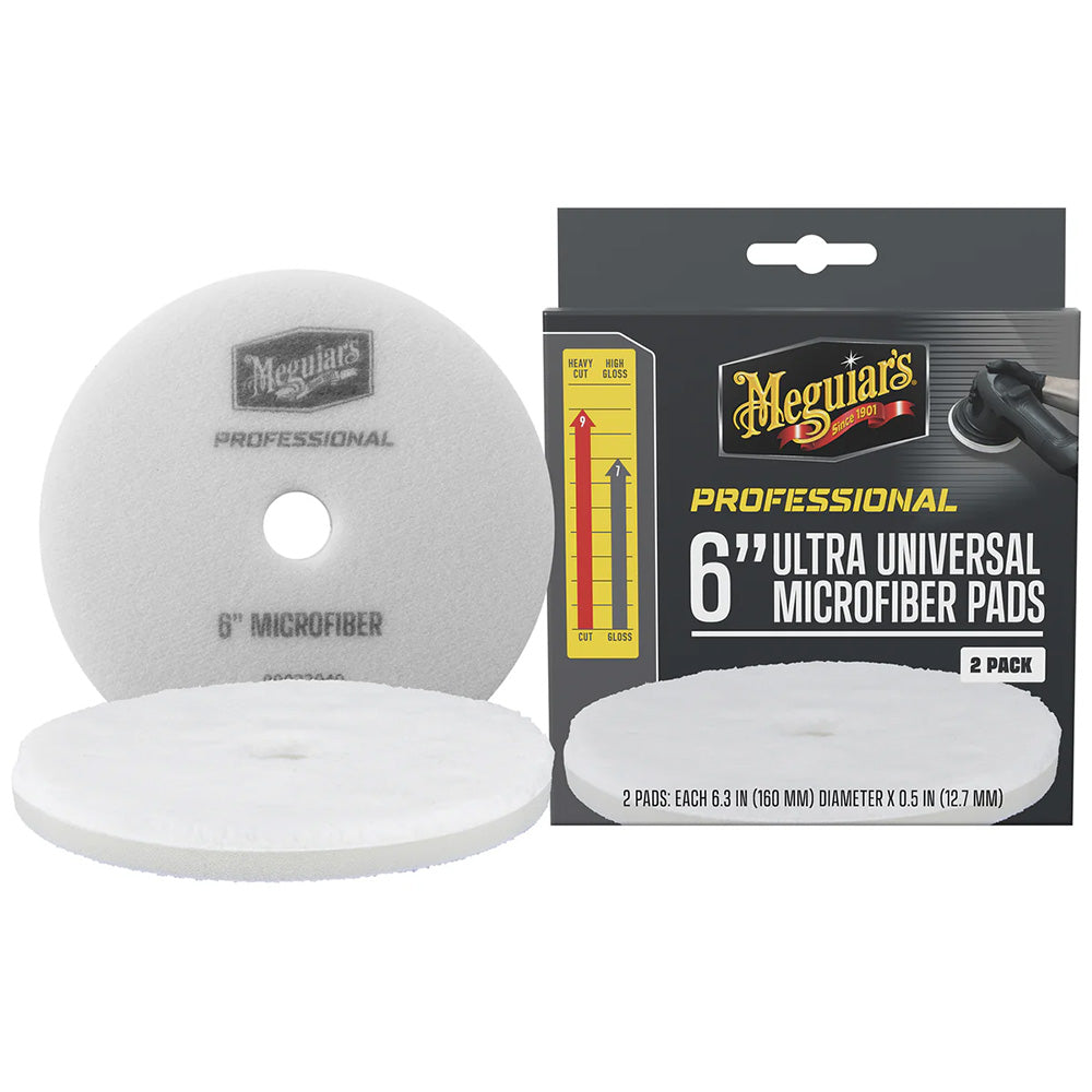 Meguiar's M6MFP2 Meguiar's Professional 6" Ultra Universal Microfiber Pads *2-Pack