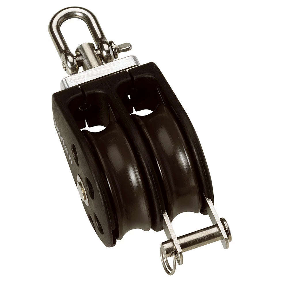 Barton Marine N05231 Barton Marine Barton Size 5 54mm Plain Bearing Pulley Block Double Swivel & Becket