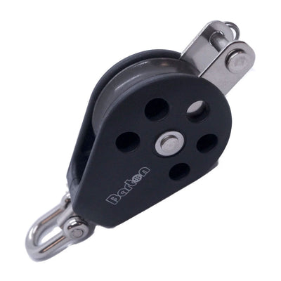 Barton Size 3 45mm Plain Bearing Pulley Block Single Swivel & Becket