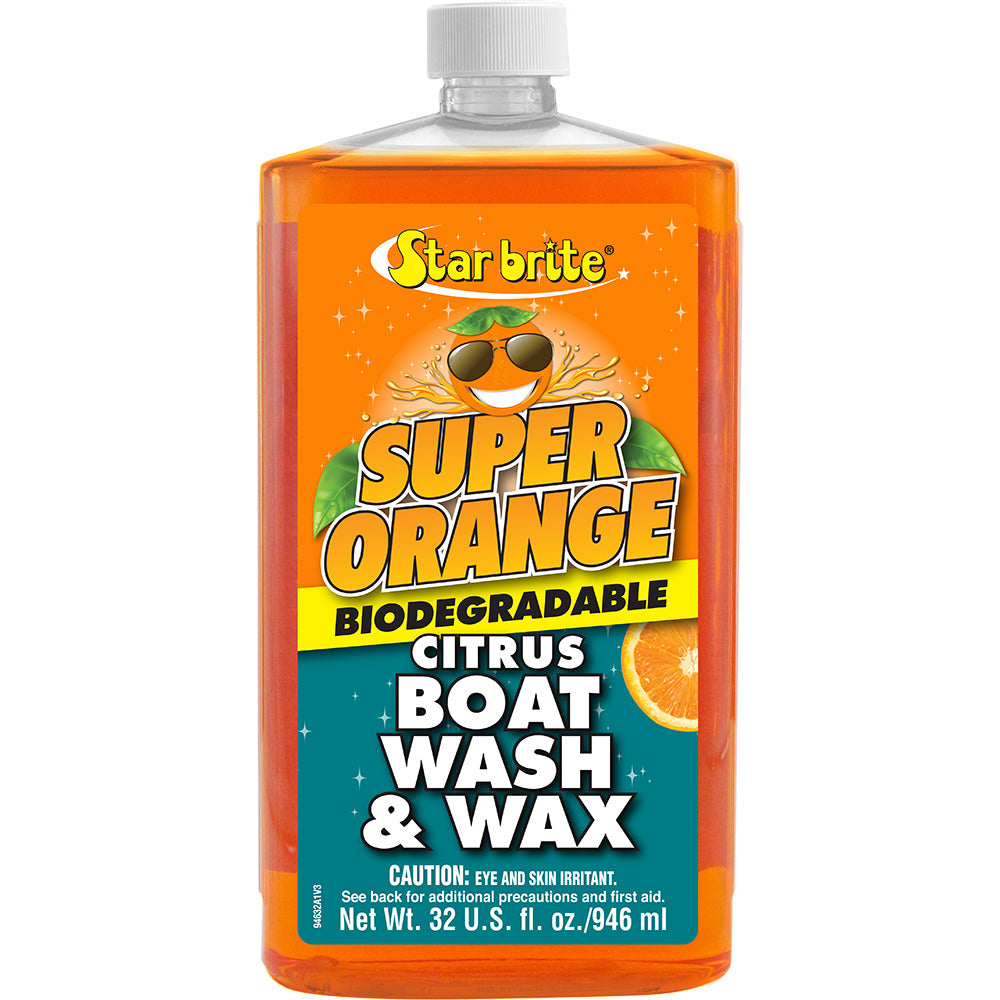 Star brite 94632 Star brite Super Orange Citrus Boat Wash &amp; Wax - Fresh &amp; Salt Water - 32 oz