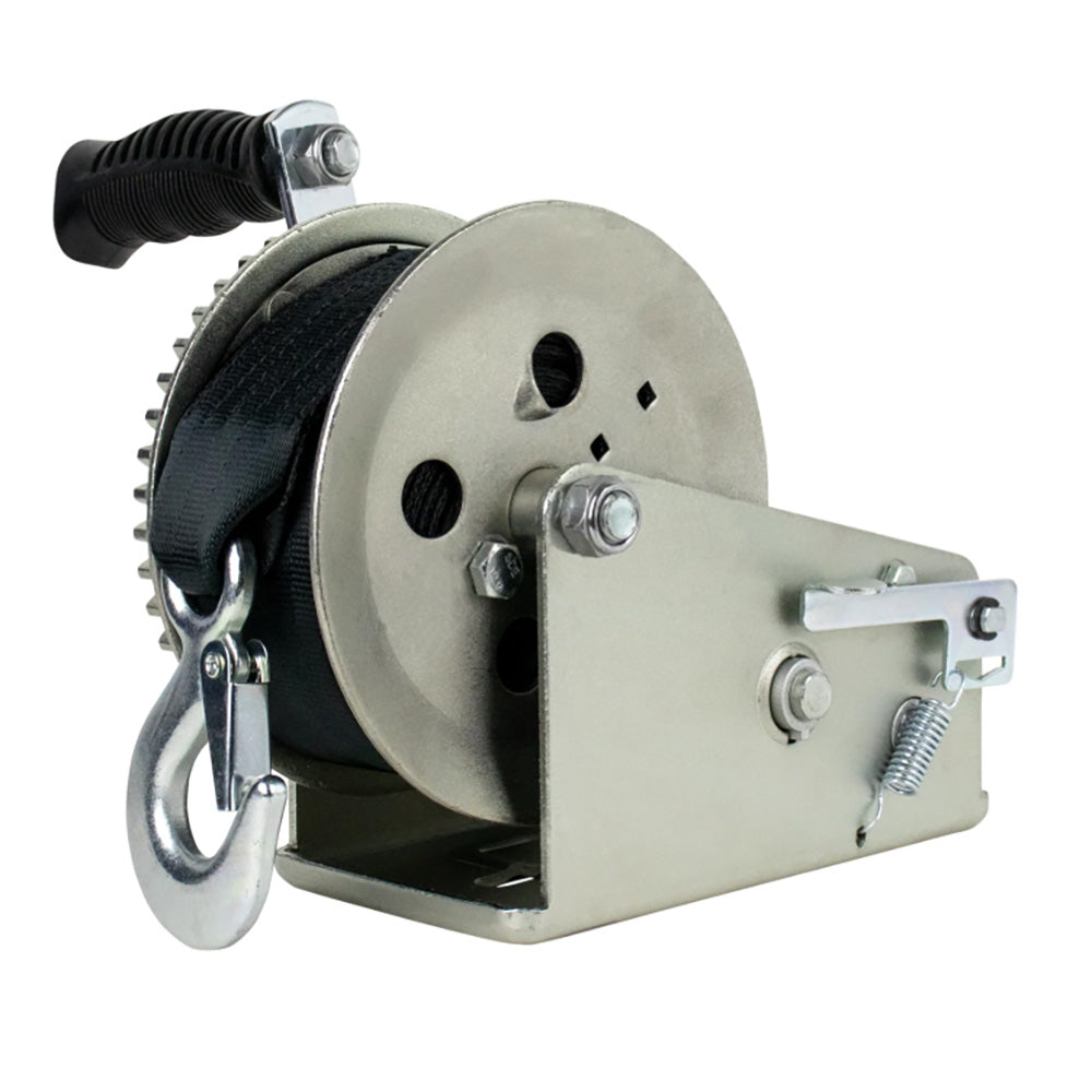 Powerwinch 21500-W-2000-6-Z-R Powerwinch Utility Series Winch 2,000lb, 2 Speed, 6" Crank Arm - Zinc