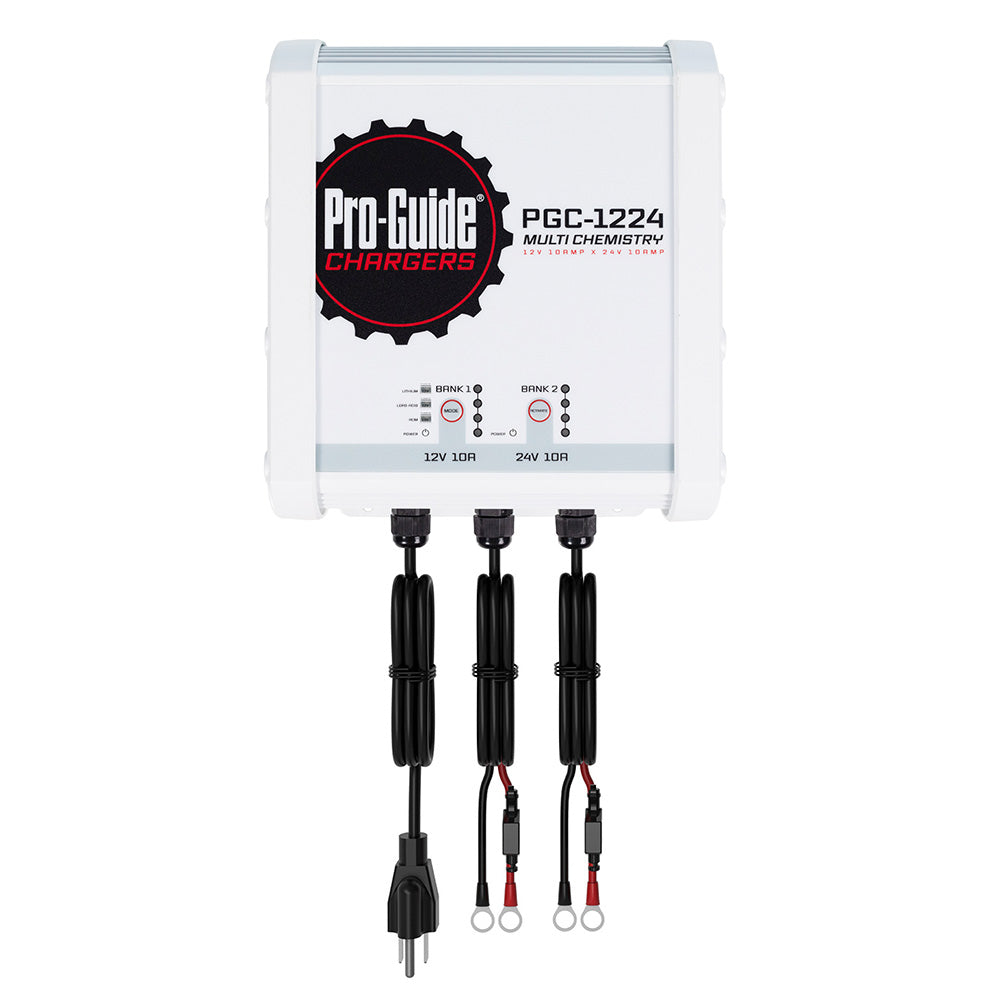 Pro-Guide Batteries PGC-1224 Proguide Batteries PGC-1224 Pro-guide Pgc-1224 2-bank 1x12v/10a Lead Acid/lifepo4 And 1x24v 10a Lifepo4 On Board Charger, Ip68