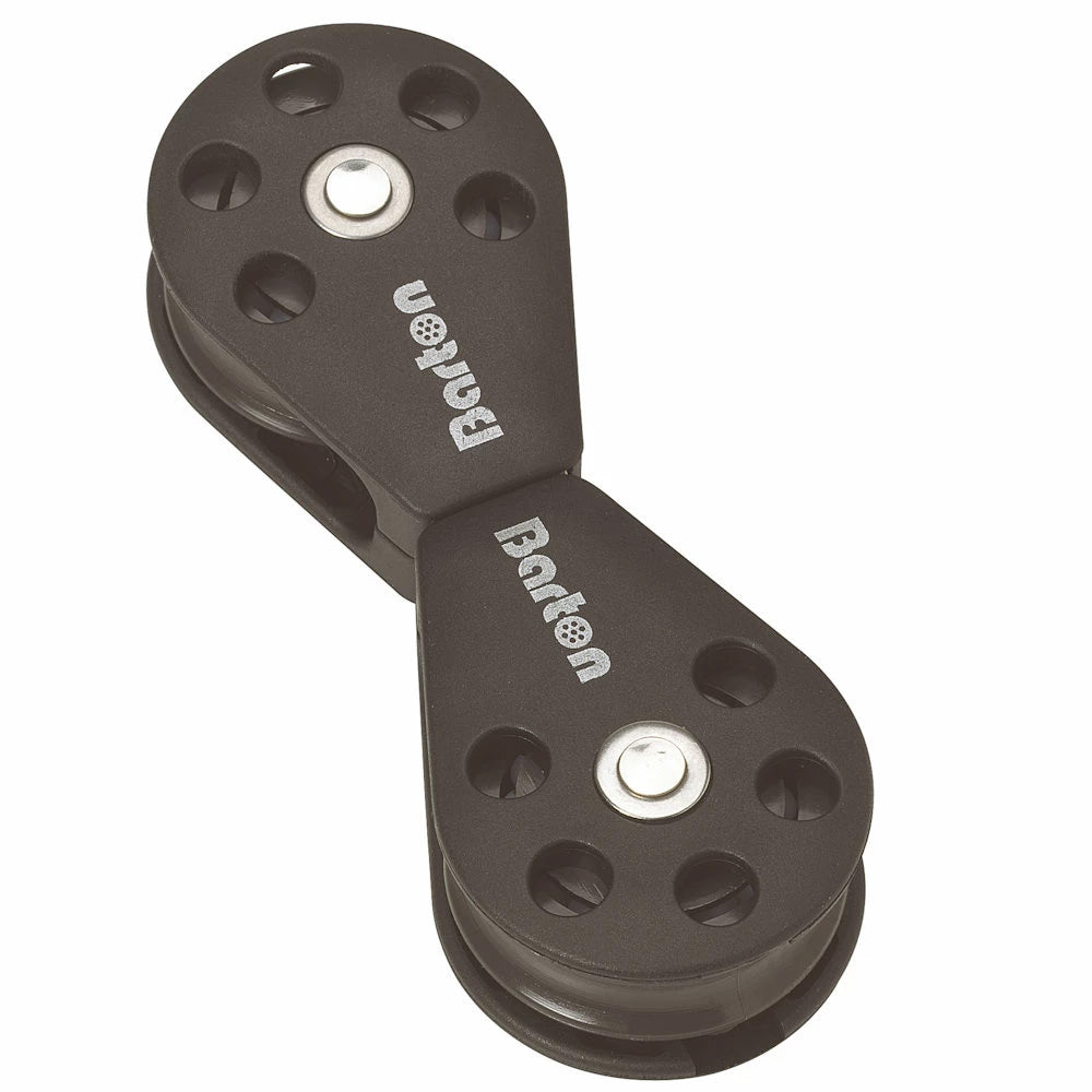 Barton Marine N01280 Barton Plain Bearing Pulley Block Back to Back Swivel Block - Size 1, 30mm