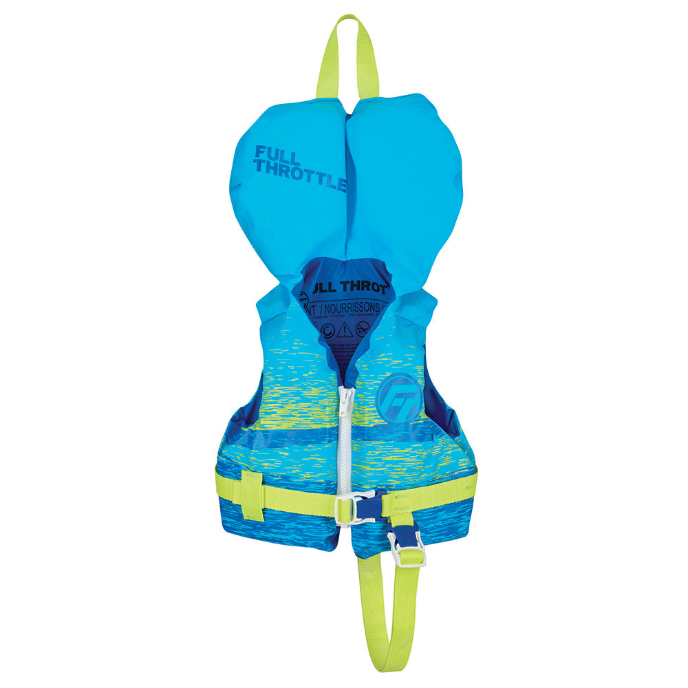 Full Throttle 112400-500-000-26 Full Throttle Infant Nylon Life Jacket - Aqua/Neon Green
