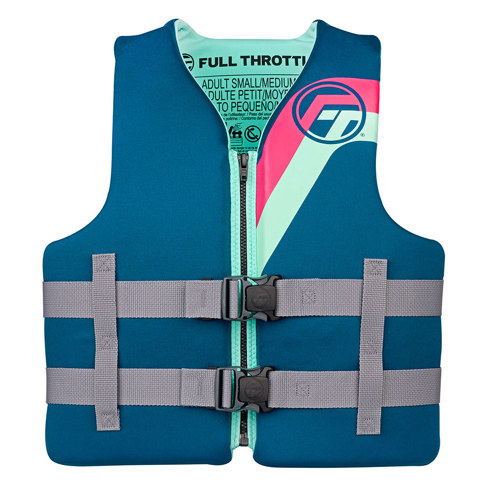 Full Throttle 142100-505-030-27 Full Throttle Adult Rapid-Dry Life Jacket - S/M - Aqua