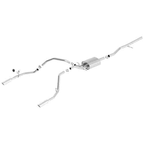 BORLA 140539 BORLA 140539 Cat-Back System for 2014-2018 Chevrolet Silverado 1500/ GMC Sierra 1500/2019 Silverado 1500 LD ONLY/Sierra 1500 LD ONLY 5.3L V8 AT/ MT2 & 4 Wheel Drive Crew Cab Std.Bed (6' 7") 153" WB.