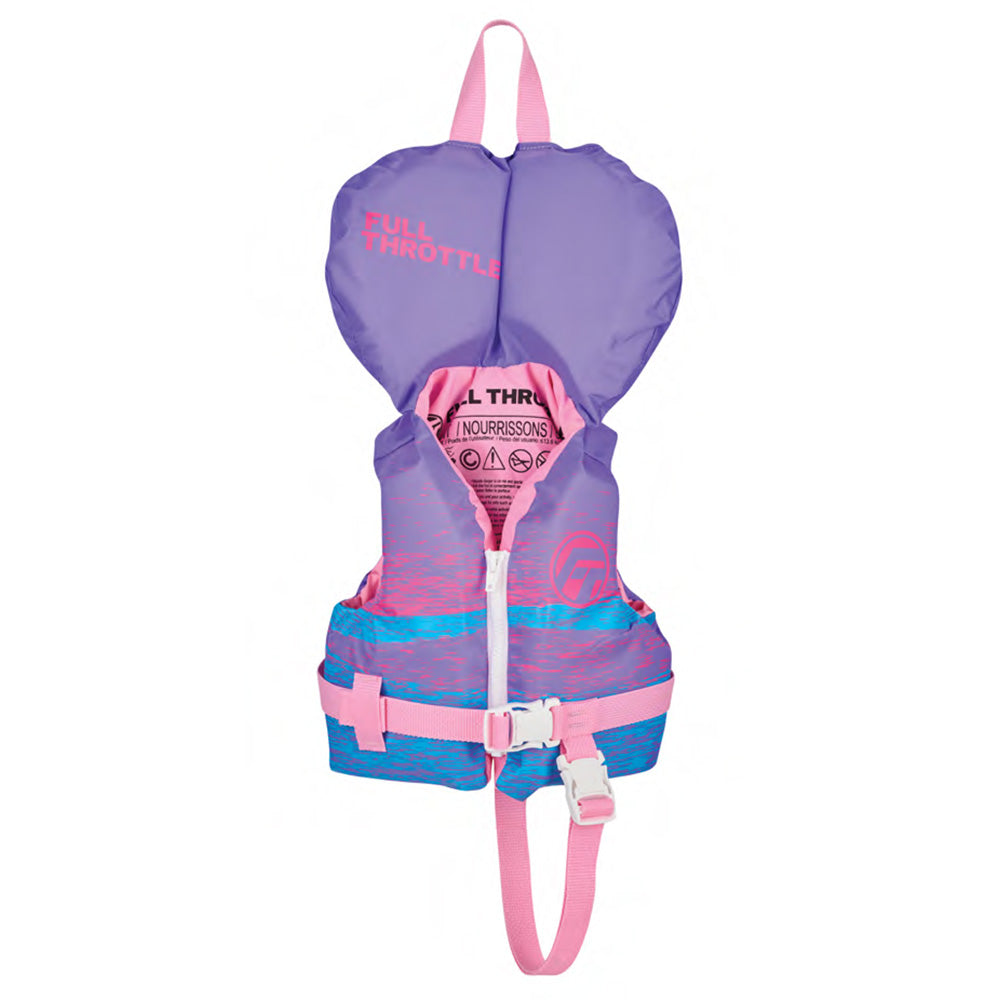 Full Throttle 112400-600-000-26 Full Throttle Nylon Life Jacket - Infant - Purple/Pink