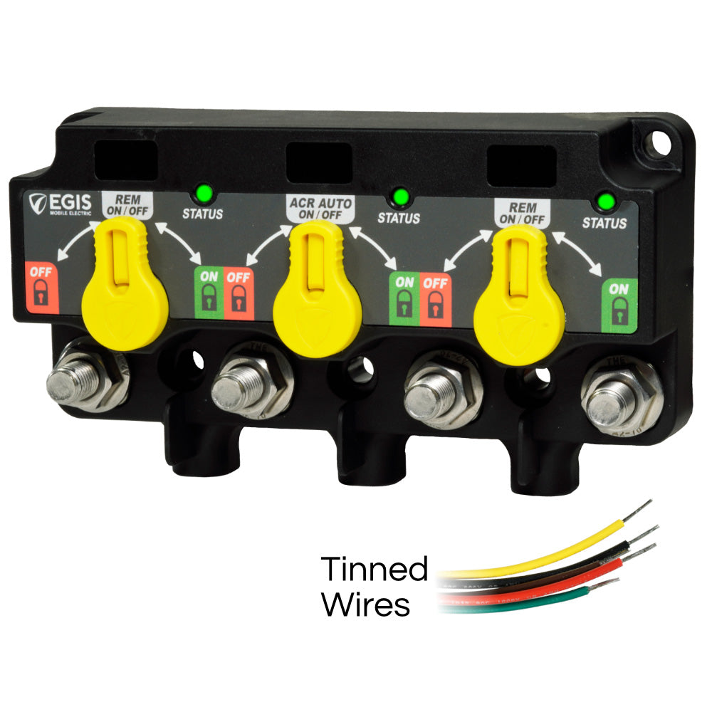 Egis Mobile Electric 8730-1111 Egis XD Flex 1 Triple Relay/ACR/LVD w/Knob - Tinned Wires