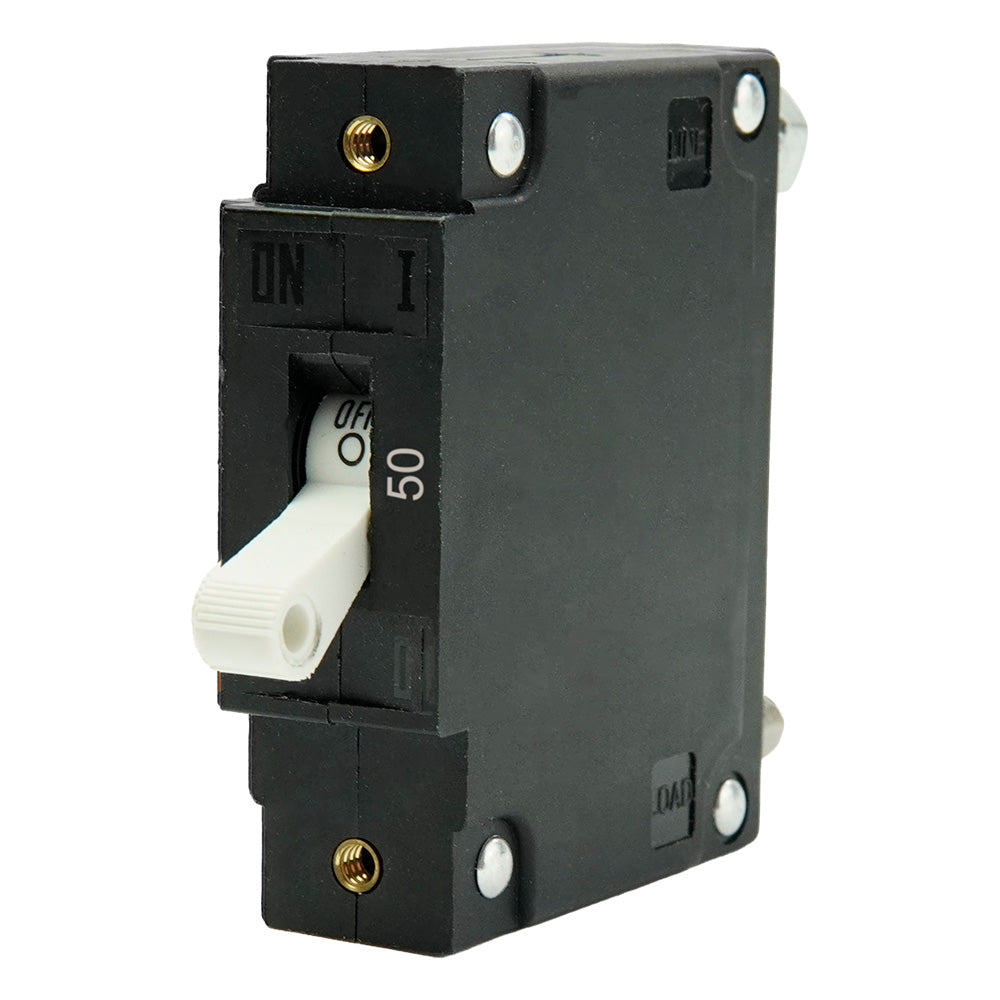 Egis Mobile Electric 3501-050 Egis C Series White Toggle Panel Mount Circuit Breaker - Single Pole 50A