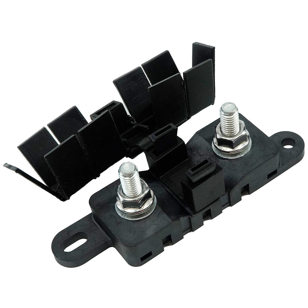 Egis Mobile Electric 3820 Egis Mega Fuse Block M8 Stainless Self-Locking Hardware w/Black Cover