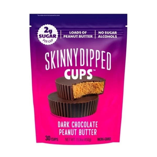 SkinnyDipped SkinnyDipped Dark Chocolate Peanut Butter Cups, 30 Count